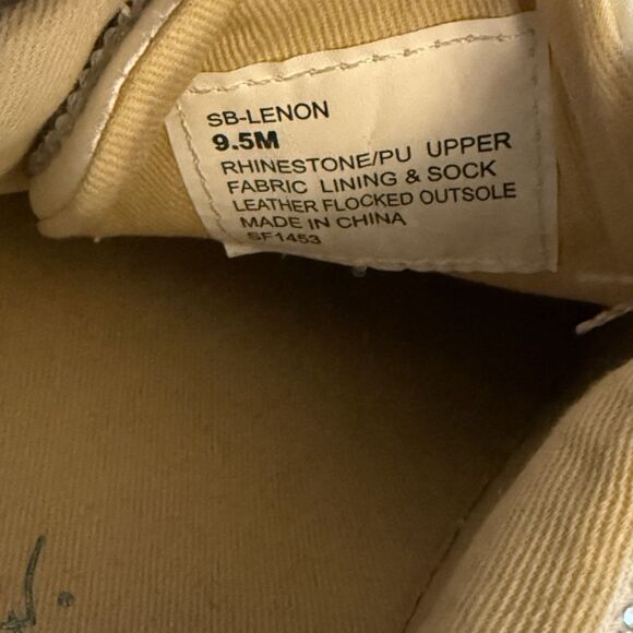 Betsey Johnson Rhinestone Sneakers Women Shoes Sz 9 Lenon White Silver Sparkle - Picture 9 of 12